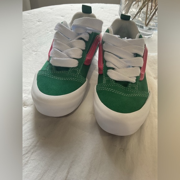 Vans Classic Green and White Sneakers - Picture 6 of 10